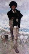 Young Shepherd with his Dog Nicolae Grigorescu